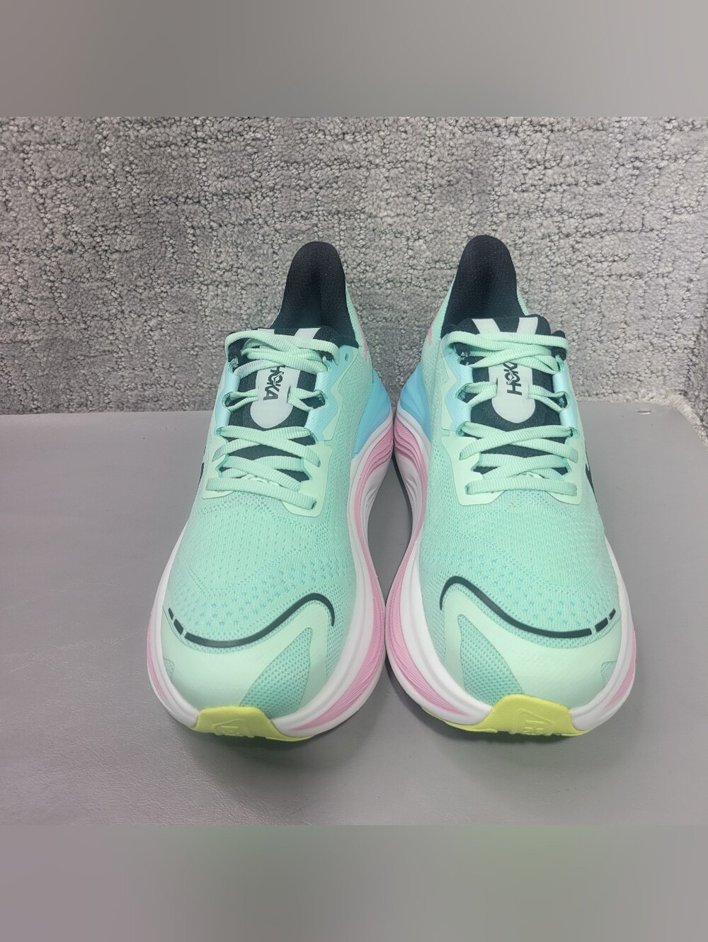 Hoka One One Mint Green Pink Blue Women's Sneakers - Picture 2 of 13